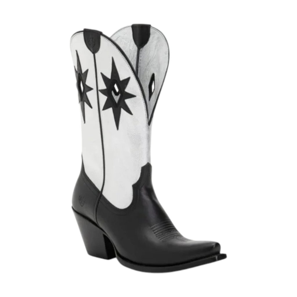 Ariat Black/Silver Made In Mexico Leather Starlight Western Boots